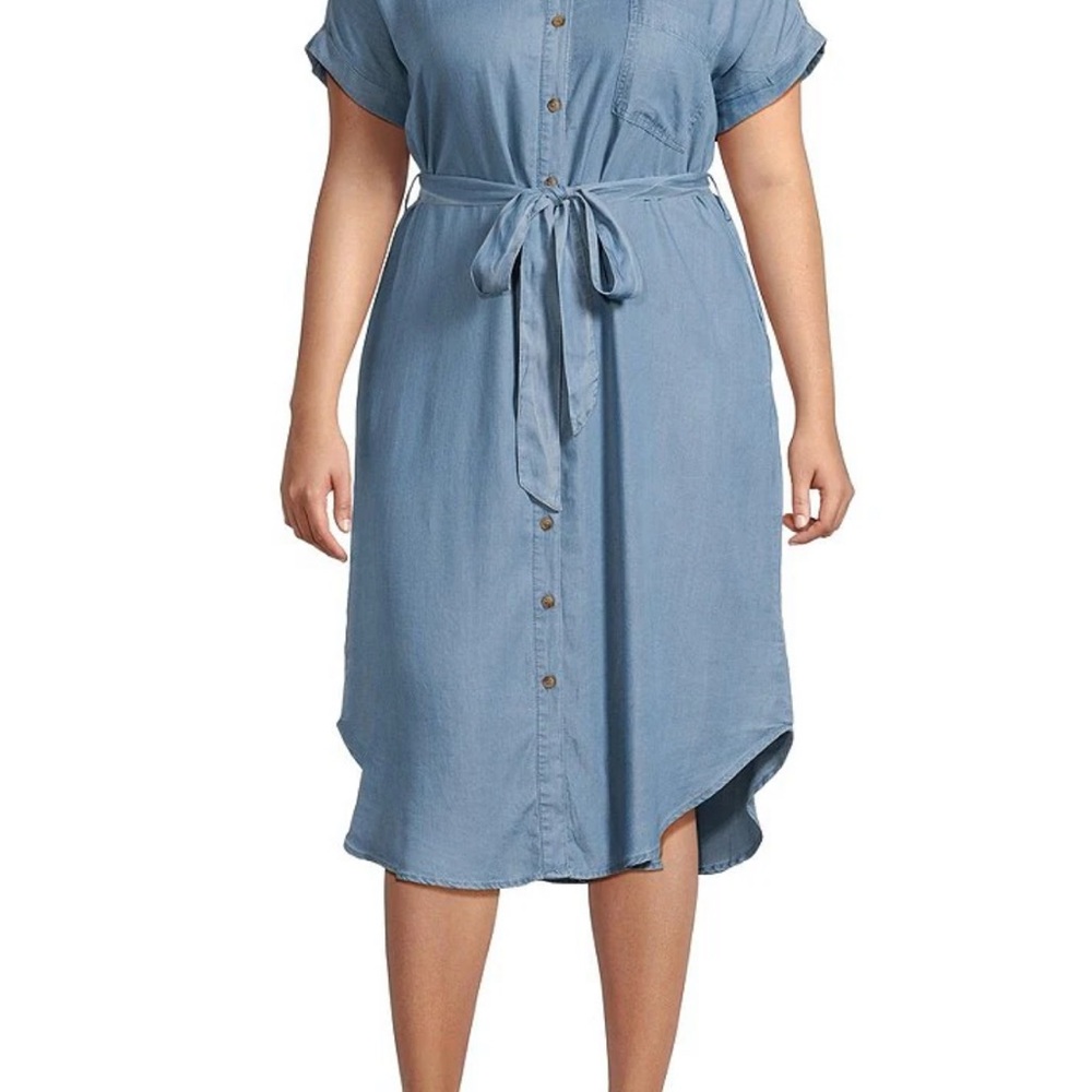 Blu Pepper Blue Pleated Midi Dress